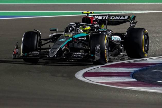 LUSAIL, LOSAIL: Lewis Hamilton, racing for the Mercedes team during the 2024 Formula 1 Qatar Grand Prix Qatar at the International Circuit in Lusail, Losail
