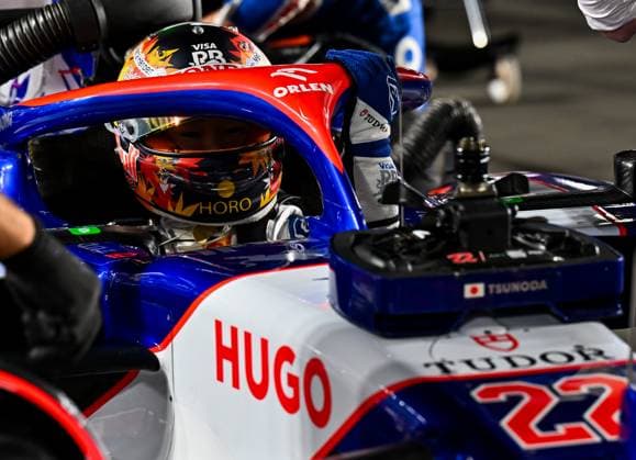 FORMULA ONE QATAR GRAND PRIX 2024 Japanese Formula One driver Yuki Tsunoda of RB prepares to drive on the grid prior to the Formula 1 Grand Prix of Qatar at Lusail International Circuit in Lusail, Qatar,, on December 1, 2024. DOHA Qatar Copyright: xNOUSHADx