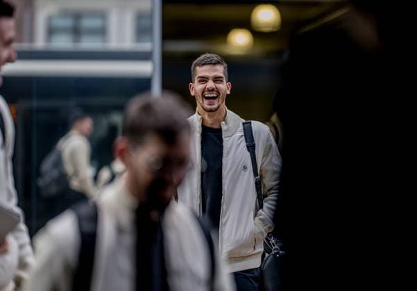 Leipzigs Andre Silva departure RB Leipzig on November 25, 2024 for the Champions League match to Milan Halle Leipzig Airport, Leipzig CL trip RB Leipzig