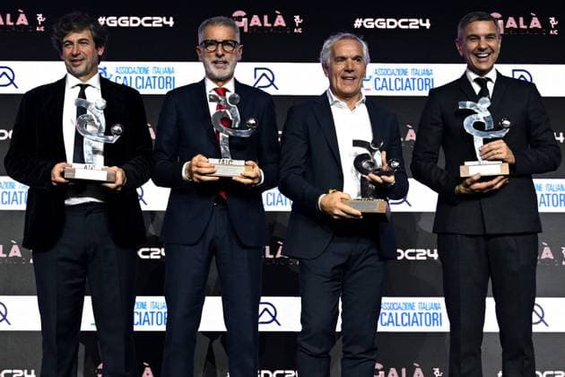 Mg Milano 02 12 2022 - Gran Gala del Calcio Aic 2024 foto Matteo Gribaudi Image nella foto: Demetrio Albertini-Mauro Tassotti-Roberto Donadoni-Alessandro Costacurta 