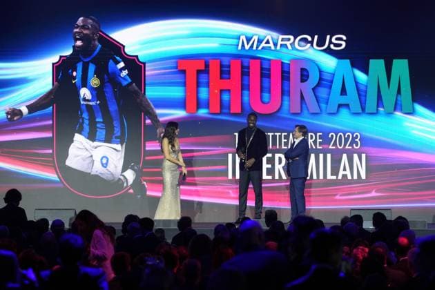 Marcus Thuram, best goal at AIC Soccer Gala and awards ceremony, Milan, December 02 , 2024  Copyright: xGianxMattiaxD Albertox LaPressex