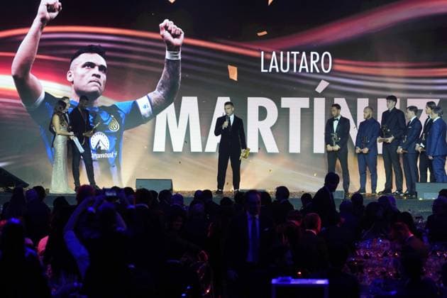Lautaro Martinez, best player at forward at AIC Soccer Gala and awards ceremony, Milan, December 02 , 2024  Copyright: xGianxMattiaxD Albertox LaPressex