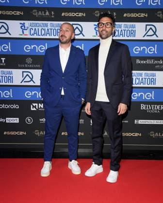 Milano, Red Carpet Galà del calcio AIC 2024 - Emanuele Stivala e Fabio Tocco, i due fondatori di Che Fatica La Vita Da Bomber  Copyright: xAlbertoxTerenghix xipa-agency.nex xVenezia2020x 0782902264st
