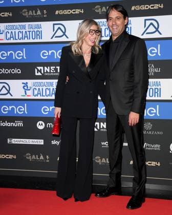 Milano, Red Carpet Galà del calcio AIC 2024 - Simone Inzachi con la moglie Gaia Lucariello  Copyright: xAlbertoxTerenghix xipa-agency.nex xVenezia2020x 0782902694st