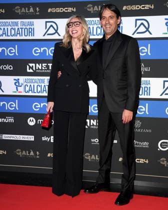 Milano, Red Carpet Galà del calcio AIC 2024 - Simone Inzachi con la moglie Gaia Lucariello  Copyright: xAlbertoxTerenghix xipa-agency.nex xVenezia2020x 0782902713st