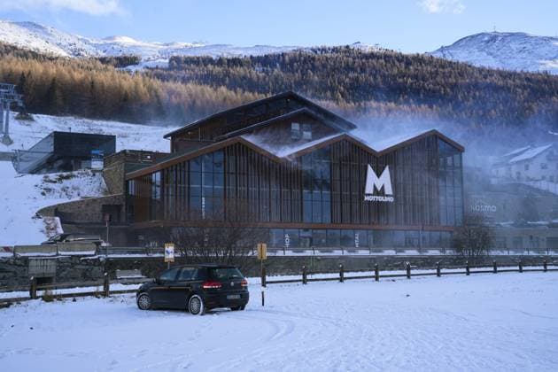 2026 Winter Olympics Photo taken on Nov. 20, 2024, shows the venue in Livigno, Italy, for the snowboard and freestyle skiing competitions of the 2026 Winter Olympics in Milan and Cortina d Ampezzo.  A14AA0003813346P
