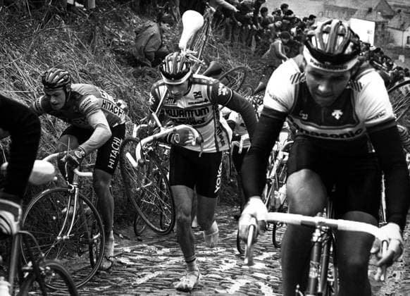 Archivbilder der Woche SPORT KW49 Cor Vos Archives Ronde van Vlaanderen, beklimming Koppenberg met Frank Hoste, Adrie v.d. Poel en Jos Lammertink PUBLICAT Cor Vos Archives Ronde van Vlaanderen, beklimming Koppenberg met Frank Hoste, Adrie v.d. Poel en Jos Lammertink  Copyright: xx  Copyright: xIMAGOx