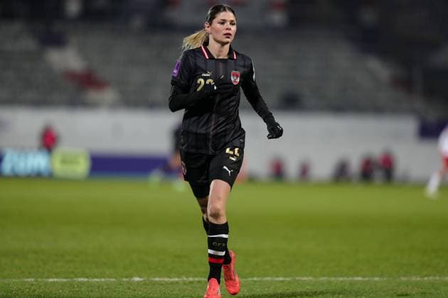 Vienna, Austria, December 3rd, 2024: Eileen Campbell (22 Austria) during the Womens European qualifier play off match Austria vs Poland at Viola Park, Vienna Tom Seiss SPP (Tom Seiss SPP)  Copyright: xTomxSeissx xSPPx spp-en-ToSeSp-20241203 Austria vs Poland-2399
