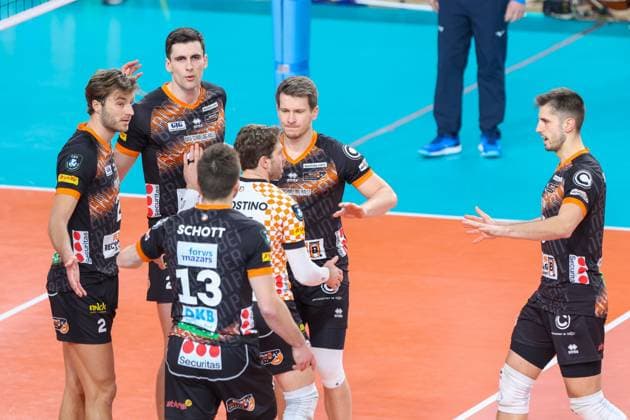 WARSZAWA 03.12.2024 MECZ 3. KOLEJKA GRUPA A LIGA MISTRZOW MEZCZYZN SEZON 2024 2025 --- VOLLEYBALL MENS CHAMPIONS LEAGUE GROUP A MATCH IN WARSAW: PGE PROJEKT WARSZAWA - BERLIN RECYCLING VOLLEYS MATTHEW LAMBERT KNIGGE JAKE HANES JOHANNES TILLE MORITZ REICHERT FOT. ANNA KLEPACZKO FOTOPYK NEWSPIX.PL --- newspix.pl 