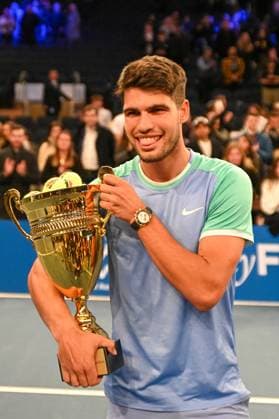Sport Themen der Woche KW 49 December 4, 2024, New York, New York, USA: CARLOS ALCARAZ winner of The Garden Cup at Madison Square Garden. New York USA - ZUMAc268 20241204_zsp_c268_057 Copyright: xJamesxPatrickxCooperx