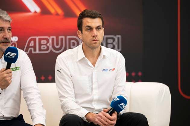 December 5, 2024, Abu Dhabi, United Arab Emirates: F2 F3 Technical Director PIERRE-ALAIN MICHOT speaks at a press conference, PK, Pressekonferenz announcing an exclusive petrol racing fuel partnership with Saudi Aramco to produce 100% sustainable fuel for the feeder series , during media day of the 2024 Formula 1 Abu Dhabi Grand Prix at the Yas Marina Circuit. Abu Dhabi United Arab Emirates - ZUMAb177 20241205_aap_b177_001 Copyright: xTaidghxBarronx