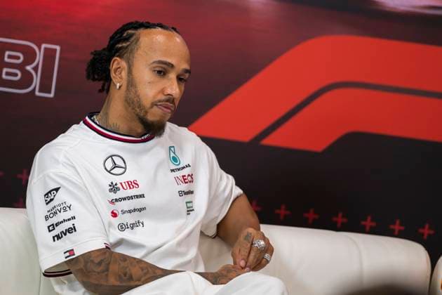 December 5, 2024, Abu Dhabi, United Arab Emirates: LEWIS HAMILTON (GBR) of Mercedes-AMG 44 speaks his his last press conference, PK, Pressekonferenz as a Mercedes driver before switching to Scuderia Ferrari during media day of the 2024 Formula 1 Abu Dhabi Grand Prix at the Yas Marina Circuit. Abu Dhabi United Arab Emirates - ZUMAb177 20241205_aap_b177_034 Copyright: xTaidghxBarronx