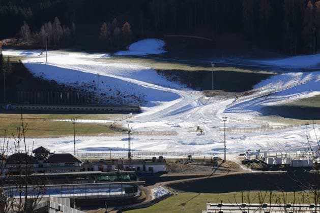 On the road to Olympic Games, Olympische Spiele, Olympia, OS 2026 - Winter season in Val Di Fiemme Pierre Teyssot MAXPPP ; On the road to the Milano Cortina Olympic Games 2026 - Winter season in Val Di Fiemme. Lago di Tesero, Italy on December 5, 2024. Pierre Teyssot Maxppp Lago di Tesero Trentino Italy  Copyright: xMAXPPPxPierrexTeyssotx TEP63929 TEP63929