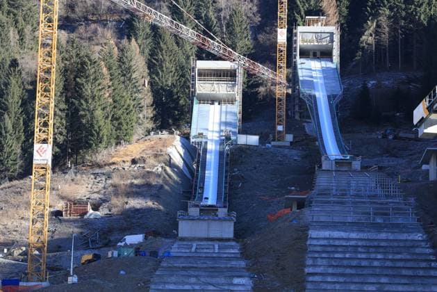 On the road to Olympic Games, Olympische Spiele, Olympia, OS 2026 - Winter season in Val Di Fiemme Pierre Teyssot MAXPPP ; On the road to the Milano Cortina Olympic Games 2026 - Winter season in Val Di Fiemme. Predazzo, Italy on December 5, 2024. Ski jumping, Skispringen, Ski, nordisch Hill Pierre Teyssot Maxppp Predazzo Trentino Italy  Copyright: xMAXPPPxPierrexTeyssotx TEP64553 TEP64553