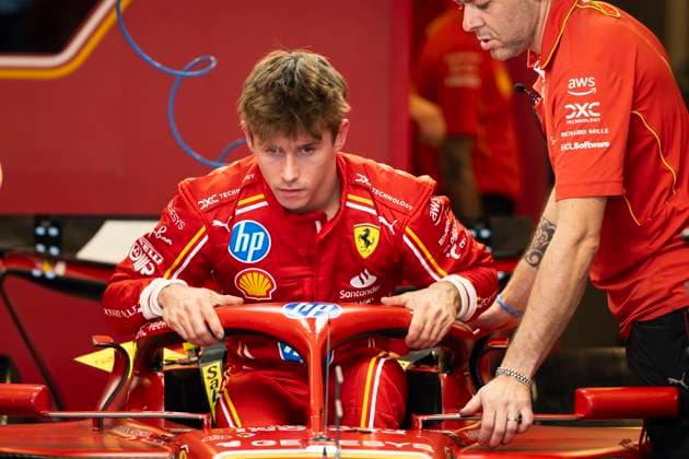 December 5, 2024, Abu Dhabi, United Arab Emirates: ARTHUR LECLERC, brother of F1 driver Charles Leclerc, during a seat fitting in preparation to drive for Scuderia Ferrari during FP1 on media day for the 2024 Formula One Abu Dhabi Grand Prix, at Yas Marina Circuit. Abu Dhabi United Arab Emirates - ZUMAb177 20241205_aap_b177_090 Copyright: xTaidghxBarronx