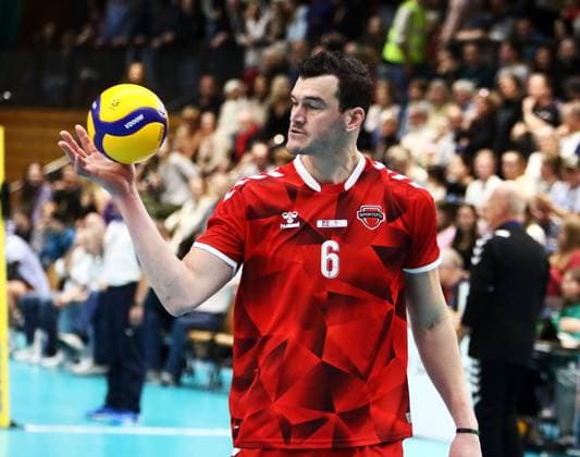 Thomas EDGAR Ankara , He Volleyballl, CEV Challenge Cup, 2024 25, WWK Volleys Herrsching vs SK Ankara, 05 12 24, GCDW Arena, Herrsching Copyright: WolfgangxFehrmann