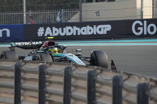 Formula 1 Etihad Airways Abu Dhabi Grand Prix 2024 06 12 2024, Yas Marina Circuit, Abu Dhabi, Formula 1 Etihad Airways Abu Dhabi Grand Prix 2024 , in the picture Lewis Hamilton GBR , Mercedes AMG Petronas Formula One Team nordphotoxGmbHx xBratic nph00250