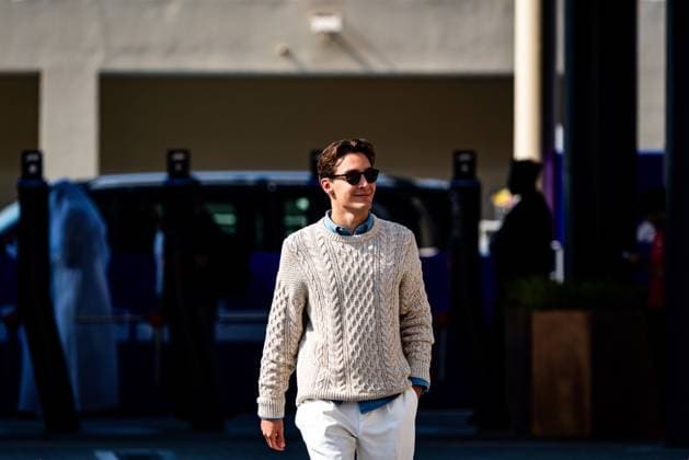 December 6, 2024, Abu Dhabi, United Arab Emirates: Mercedes AMG PETRONAS Formula One Team s English driver George Russell seen at the entrance of the paddock of the Yas Marina Circuit for the Formula One Abu Dhabi Grand Prix. Abu Dhabi United Arab Emirates - ZUMAs197 20241206_aaa_s197_012 Copyright: xLucaxMartinix
