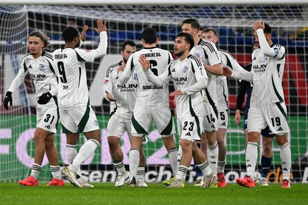 Paderborn, Home Deluxe Arena, 06 12 24, GER, Herren, 2 Bundesliga, Saison 2024 2025, SC Paderborn 07 FC Schalke 04 Bild Moussa SYLLA Schalke jubilates after his goal to 1 1 Only for editorial use DFL regulations prohibit any use of photographs as image sequences and or quasi video NRW Germany
