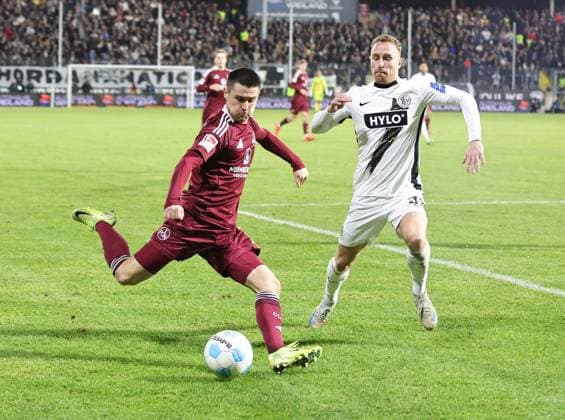 06 12 2023 Soccer Season 2024 2025 2 Soccer Bundesliga 15 Matchday SV Elversberg 1 FC Nürnberg FCN Club Sportfoto Zink DaMa xdaxmax DFL regulations prohibit any use of photographs as image sequences and or quasi video only for editorial use Oliver Villadsen 2, 1 FC Nürnberg FCN Maurice Neubauer 33, SV Elversberg