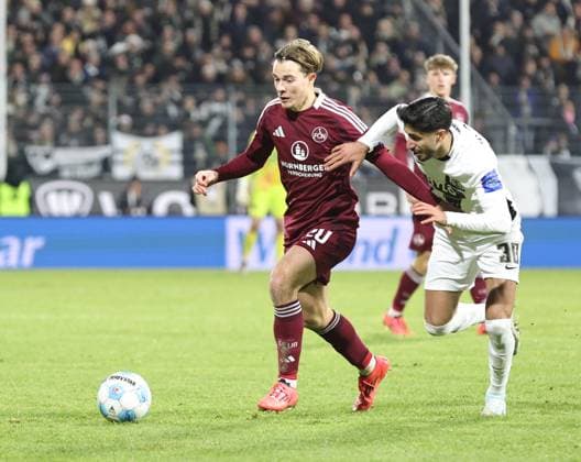 06 12 2023 Soccer Season 2024 2025 2 Soccer Bundesliga 15 Matchday SV Elversberg 1 FC Nürnberg FCN Club Sportfoto Zink DaMa xdaxmax DFL regulations prohibit any use of photographs as image sequences and or quasi video only for editorial use Caspar Jander 20, 1 FC Nürnberg FCN Muhammed Damar 30, SV Elversberg