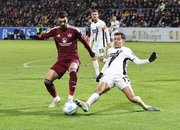 06 12 2023 Soccer Season 2024 2025 2 Soccer Bundesliga 15 Matchday SV Elversberg 1 FC Nürnberg FCN Club Sportfoto Zink DaMa xdaxmax DFL regulations prohibit any use of photographs as image sequences and or quasi video only for editorial use Mahir Emreli 30, 1 FC Nürnberg FCN Frederik Schmahl 17, SV Elversberg