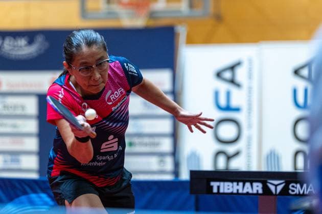 Qianhong Gotsch, SV DJK Kolbermoor , SV DJK Kolbermoor vs TTC Berlin eastside , Table Tennis, 1 Bundesliga Women, 7 Matchweek, 2024 2025, 06 12 2024, SV DJK Kolbermoor vs TTC Berlin eastside , Table Tennis, 1 Bundesliga Women, 7 Matchweek, 2024 2025, 06 12 2024, Kolbermoor Copyright: xEibner-Pressefoto MateuszxJopx EP_MJP