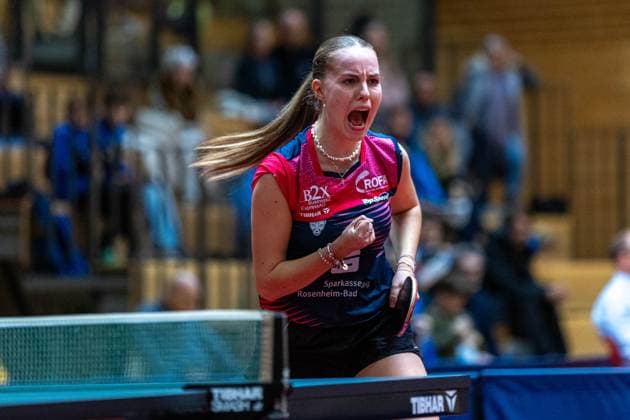 Annett Kaufmann, SV DJK Kolbermoor , emotions, SV DJK Kolbermoor vs TTC Berlin eastside , Table Tennis, 1 Bundesliga Women, 7 Matchweek, 2024 2025, 06 12 2024, SV DJK Kolbermoor vs TTC Berlin eastside , Table Tennis, 1 Bundesliga Women, 7 Matchweek, 2024 2025, 06 12 2024, Kolbermoor Copyright: xEibner-Pressefoto MateuszxJopx EP_MJP