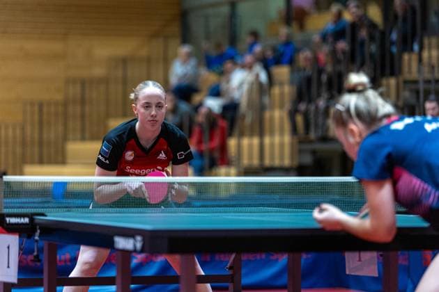 Neumann, Josephina ttc Berlin eastside vs Hana Arapovic, SV DJK Kolbermoor , SV DJK Kolbermoor vs TTC Berlin eastside , Table Tennis, 1 Bundesliga Women, 7 Matchweek, 2024 2025, 06 12 2024, SV DJK Kolbermoor vs TTC Berlin eastside , Table Tennis, 1 Bundesliga Women, 7 Matchweek, 2024 2025, 06 12 2024, Kolbermoor Copyright: xEibner-Pressefoto MateuszxJopx EP_MJP