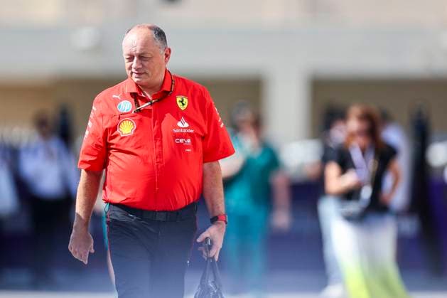 Frederic Vasseur, Team Principal of Ferrari gestures arriving in the paddock, Qualifying, F1 Grand Prix of Abu Dhabi, Yas Marina Circuit on December 07, 2024 in Abu Dhabi, United Arab Emirates Photo by Diogo Cardoso DeFodi Images Frederic Vasseur, Team Principal of Ferrari gestures arriving in the paddock, Qualifying, F1 Grand Prix of Abu Dhabi, Yas Marina Circuit on December 7, 2024 in Abu Dhabi, United Arab Emirates Photo by Diogo Cardoso DeFodi Images Defodi 645 f1abu20241207 041 Defodi-645