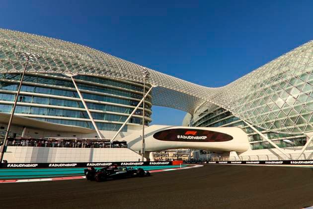 Lewis Hamilton of Great Britain and Mercedes AMG Petronas F1 Team in action, Qualifying, F1 Grand Prix of Abu Dhabi, Yas Marina Circuit on 07 December 2024 in Abu Dhabi, United Arab Emirates Photo by Diogo Cardoso DeFodi Images Lewis Hamilton of Great Britain and Mercedes AMG Petronas F1 Team in action on track FP3, Qualifying, F1 Grand Prix of Abu Dhabi, Yas Marina Circuit on December 7, 2024 in Abu Dhabi, United Arab Emirates Photo by Diogo Cardoso DeFodi Images Defodi 645 f1abu20241207 085 Defodi-645