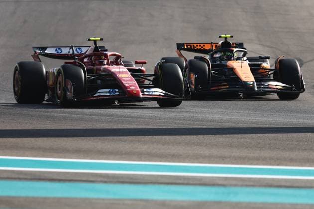 F1 Abu Dhabi Grand Prix 2024 Practice 3 Carlos Sainz of Ferrari and Lando Norris of McLaren during third practice ahead of the Formula 1 Abu Dhabi Grand Prix at Yas Marina Circuit in Abu Dhabi, United Arab Emirates on December 7, 2024. Abu Dhabi United Arab Emirates  Copyright: xJakubxPorzyckix originalFilename:porzycki-f1abudha241207_npvdW.jpg