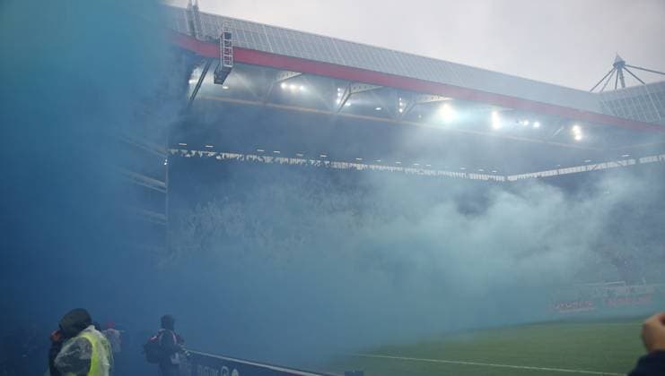 07 12 2024, xmohx, Soccer 2 Bundesliga, 1 FC Kaiserslautern Karlsruher SC emspor, v l Choreography and Pyrotechnics Karslruhe Fans DFL DFB REGULATIONS PROHIBIT ANY USE OF PHOTOGRAPHS as IMAGE SEQUENCES and or QUASI VIDEO Kaiserslautern