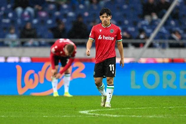 2 Bundesliga Hannover 06 SSV Ulm 1846 on 07 12 2024 at the HDI Arena in Hannover Hyunju Lee Hannover 96 dissatisfied, disappointed, disappointed, dejected MT