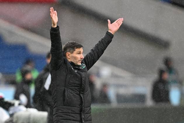 2 Bundesliga Hannover 06 SSV Ulm 1846 on 07 12 2024 at the HDI Arena in Hannover Coach Stefan Leitl Hannover 96 dissatisfied, disappointed, disappointed, dejected MT