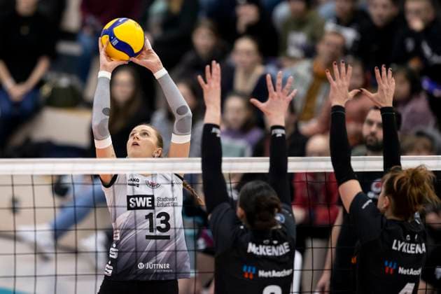 Volleyball, VBL, Women, Schwarz-Weiss Erfurt - Ladies in Black Aachen