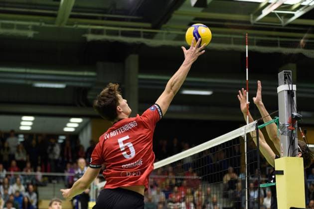 David Dornauf TV Rottenburg, 05 TV Rottenburg vs TuS Kriftel, Volleyball, 2 Bundesliga Sued, 10 Matchday, Season 2024 2025, 07 12 2024, TV Rottenburg vs TuS Kriftel, Volleyball, 2 Bundesliga Sued, 10 Matchday, Season 2024 2025, 07 12 2024 Rottenburg Copyright: xEibner-Pressefoto RalphxKunzex EP_RKE