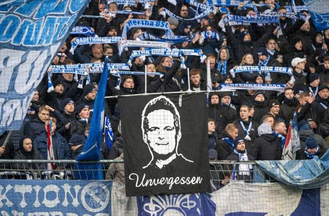 Soccer, Men, Season 2024 2025, 2 Bundesliga 15 Matchday , SpVgg Greuther Fürth Hertha BSC, Guest block, Hertha fans remember the deceased president Kay Bernstein, 07 12 2024, Copyright: xMatthiasxKochx
