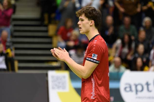 David Dornauf TV Rottenburg, 05 claps TV Rottenburg vs TuS Kriftel, Volleyball, 2 Bundesliga Sued, 10 Matchday, Season 2024 2025, 07 12 2024, TV Rottenburg vs TuS Kriftel, Volleyball, 2 Bundesliga Sued, 10 Matchday, Season 2024 2025, 07 12 2024 Rottenburg Copyright: xEibner-Pressefoto RalphxKunzex EP_RKE