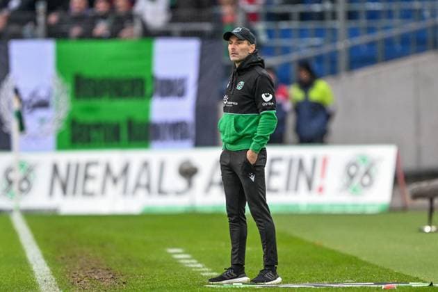 2 Bundesliga Hannover 06 SSV Ulm 1846 on 07 12 2024 at the HDI Arena in Hannover Coach Stefan Leitl Hannover 96 MT