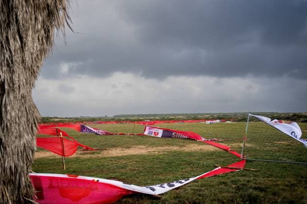 Cycling, Cyclocross, UCI World Cup in Cabras, storm in the run-up to the race