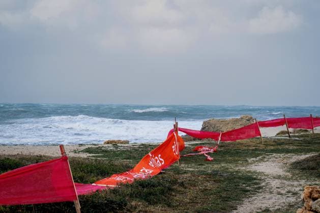 Radsport, Cyclocross, UCI Weltcup in Cabras, Sturm im Vorfeld der Rennen UCI Cyclocross World Cup CABRAS 2024 CABRAS, SARDINIA,ITALIA - DECEMBER 8 : Illustration images show the devastation on the course caused by the storm an the wind prior to the third leg of the UCI Cyclocross World Cup series 2024-2025 , Windstorm CABRAS, ITALIA , 08 December 2024 Cabras Italy  Copyright: xBcex
