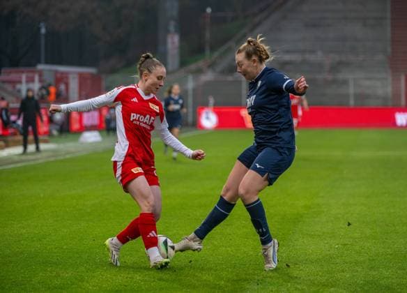 Soccer, Women, Season 2024 2025, 2 Women Bundesliga 12 Matchday , 1 FC Union Berlin VfL Bochum, v l Pia Metzker 1 Women 1 FC Union , Antonia Haase, 08 12 2024, Copyright: xMatthiasxKochx