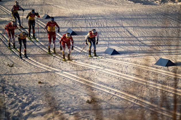Sport Themen der Woche KW 49 Sport Bilder des Tages 241208 Jessie Diggins of United States, Heidi Weng of Norway, Therese Johaug of Norway and Ebba Andersson of Sweden compete in women s cross country skiing skiathlon during the FIS Cross-Country World Cup on December 8, 2024 in Lillehammer. Photo: Mathias Bergeld BILDBYRAN kod MB MB1019 skidor cross-country skiing langrenn världscupen fis cross country world cup skiathlon dam bbeng women kvinner sweden sverige norge norway usa *** 241208 Jessie Diggins of United States, Heidi Weng of Norway, Therese Johaug of Norway and Ebba Andersson of Sweden compete in women s cross country skiing skiathlon during the FIS Cross Country World Cup on December 8, 2024 in Lillehammer Photo Mathias Bergeld BILDBYRAN kod MB MB1019 skidor cross country skiing langrenn världscupen fis cross country world cup skiathlon dam bbeng women kvinner sweden sverige norge norway usa  Copyright: MATHIASxBERGELD BB241208MB174