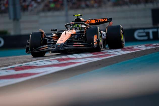 December 8, 2024, Abu Dhabi, United Arab Emirates: British driver LANDO NORRIS (McLaren F1 Team) drives during the 2024 FIA Formula 1 Abu Dhabi Grand Prix at Yas Marina Circuit in Abu Dhabi, United Arab Emirates. Abu Dhabi United Arab Emirates - ZUMAg147 20241208_fap_g147_001 Copyright: xJamesxGasperottix