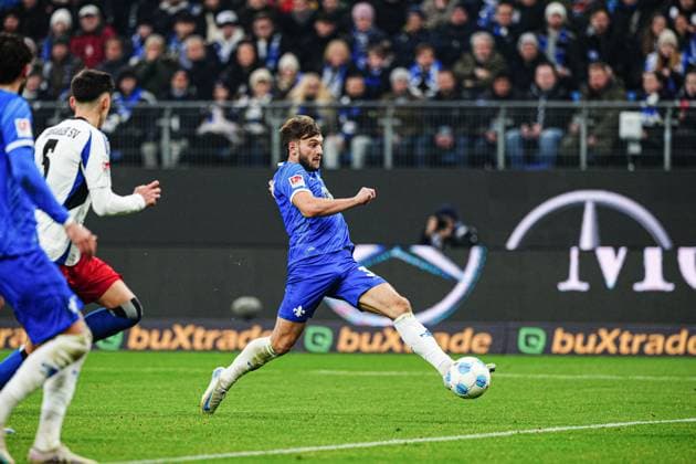 Goal to 2 2 Killan Corredor SV Darmstadt 98, 34 GER, Hamburger SV vs SV Darmstadt 98, Football, 2 Bundesliga, Matchday 15, Season 2024 2025, 08 12 2024 DFL REGULATIONS PROHIBIT ANY USE OF PHOTOGRAPHS AS IMAGE SEQUENCES AND OR QUASI VIDEO GER, Hamburger SV vs SV Darmstadt 98, Football, 2 Bundesliga, Matchday 15, Season 2024 2025, 08 12 2024 Hamburg Copyright: xEibner-Pressefoto MarcelxvonxFehrnx EP_MFN