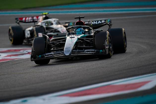 December 8, 2024, Abu Dhabi, United Arab Emirates: British driver GEORGE RUSSEL (Mercedes-AMG F1 Team) drives during the 2024 FIA Formula 1 Abu Dhabi Grand Prix at Yas Marina Circuit in Abu Dhabi, United Arab Emirates. Abu Dhabi United Arab Emirates - ZUMAg147 20241208_fap_g147_019 Copyright: xJamesxGasperottix