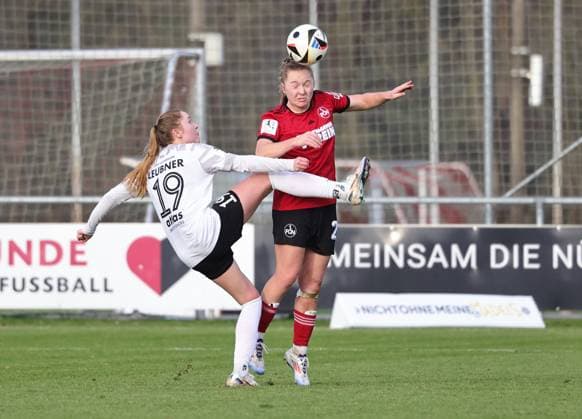 08 12 2024 Soccer Season 2024 2025 2 Women Soccer Bundesliga 12 Matchday 1 FC Nuremberg FCN Club Clubfrauen FSV Gütersloh 2009 Sportfoto Zink DaMa xdaxmax Ronja Leubner 19,FSV Gütersloh Madeleine Steck 28, 1 FC Nuremberg FCN