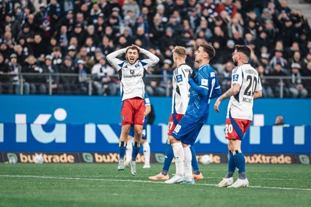 Soccer Men Season 2024 2025 2 Soccer Bundesliga 15 Matchday Hamburger SV vs SV Darmstadt 98 08 12 2024 William Mikelbrencis 2, HSV annoys Hamburg Volksparkstadion Hamburg Germany