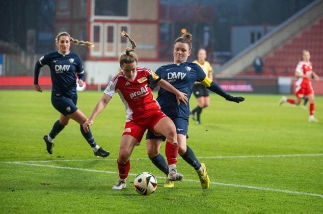 Soccer, Women, Season 2024 2025, 2 Women Bundesliga 12 Matchday , 1 FC Union Berlin VfL Bochum, v l Lisa Heiseler 1 Women 1 FC Union , Janine Angrick, 08 12 2024, Copyright: xMatthiasxKochx